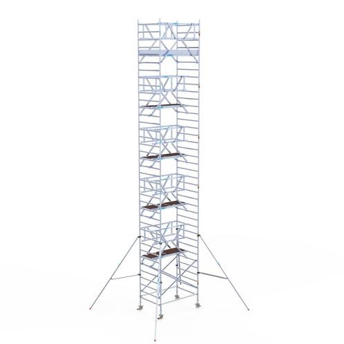 Rolsteiger Professional 135x190 12,2m werkhoogte vrijstaand, Doe-het-zelf en Verbouw, Steigers, Rolsteiger of Kamersteiger, Nieuw