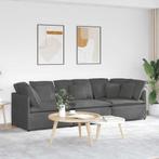 vidaXL Modulaire bank met kussens corduroy stof donkergrijs, Verzenden, Nieuw, Stof