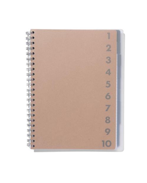 HEMA Collegeblok 10-in-1 - A4 - kraft, Diversen, Agenda's, Nieuw, Verzenden