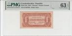 1944 Czechoslovakia P 45a 1 Koruna Pmg 63 Epq, Verzenden