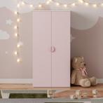Kinderkast Sandnes 2-deurs 123x60x40 cm wit en roze [en.casa, Verzenden, Nieuw
