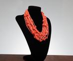 Halsketting - 18 karaat Geel goud Koraal - Corallo Cerasuolo, Sieraden, Tassen en Uiterlijk, Kettingen, Nieuw