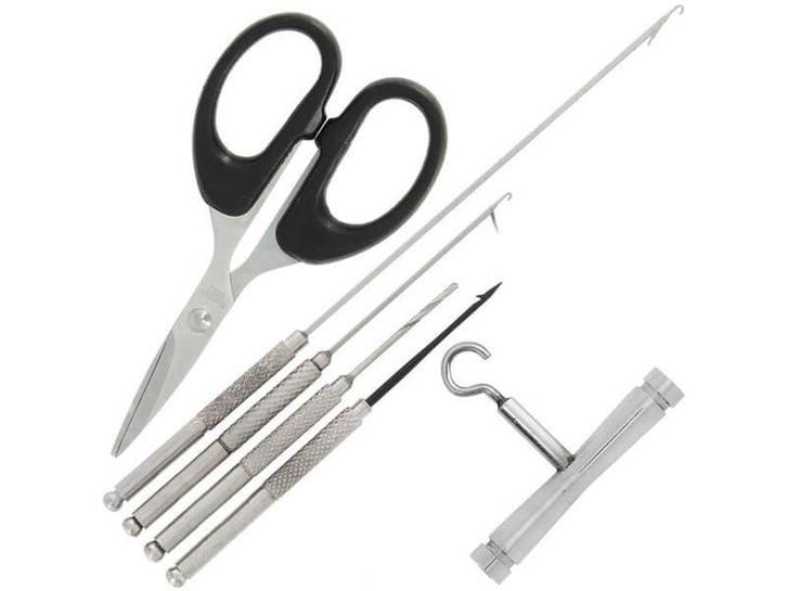 RVS set Boilienaalden + Boilieboor + Rig Puller + Schaar NGT, Watersport en Boten, Hengelsport | Karpervissen, Overige typen, Nieuw