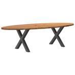 vidaXL Eettafel 280x120x74 cm ovaal massief eikenhout, Huis en Inrichting, Tafels | Eettafels, Verzenden, Nieuw