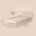 TRUUSK Bedframe Houten Bed 208 X 96 Cm Met Lattenbodem & Hoo, Huis en Inrichting, Slaapkamer | Bedden, Verzenden, Nieuw