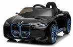 BMW i4 metallic zwart, 12V, dubb motoren, eva, leder, 2.4ghz, Kinderen en Baby's, Speelgoed | Buiten | Accuvoertuigen, Ophalen of Verzenden