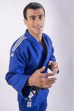 Judopak Adidas Champion slimfit | IJF | Blauw (Maat: 155), Verzenden, Nieuw, Judo, Vechtsportpak