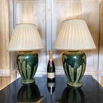 Louis Drimmer - Tafellamp (2) - Groene marmeren bloemen -