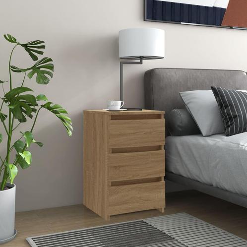vidaXL Nachtkastjes 2 st 40x35x62,5 cm bewerkt hout sonoma, Huis en Inrichting, Slaapkamer | Nachtkastjes, Nieuw, Minder dan 45 cm