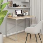 vidaXL Computerbureau 110x60x70 cm bewerkt hout wit en, Verzenden, Nieuw