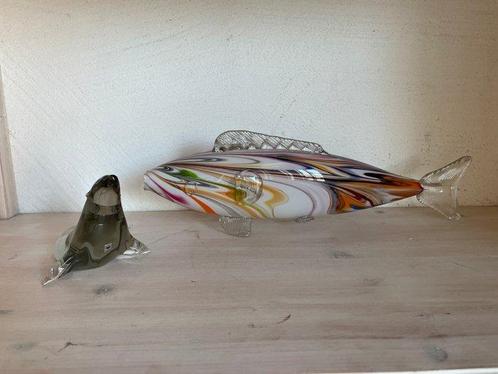 Gral - Gral, handgeblasen - sculptuur, Seelöwe/ Fisch - 11, Antiek en Kunst, Curiosa en Brocante