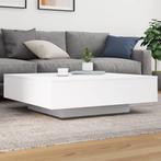 Witte Salontafel Hout - 100cm | Retourdeal | -35%, Huis en Inrichting, 50 tot 100 cm, Vierkant, Nieuw, Modern