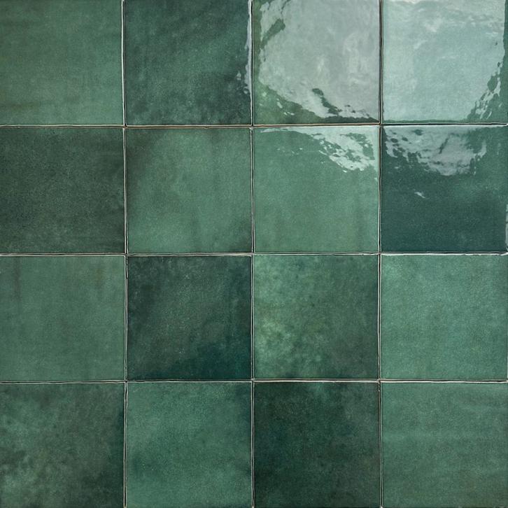 Equipe wandtegel artisan moss green 13,2x13,2 random, Doe-het-zelf en Verbouw, Tegels, Wandtegels, Nieuw, 10 m² of meer, Keramiek