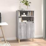 vidaXL buffetkast 60x36x110 cm bewerkt hout grijs sonoma, Huis en Inrichting, Kasten | Buffetkasten, Verzenden, 100 tot 150 cm