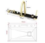 Gouden Keukenspoelbak met Waterval en Digitaal Display, Verzenden, Nieuw