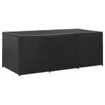 vidaXL Tuinbox 180x90x70 cm poly rattan zwart, Verzenden, Nieuw