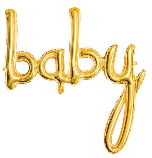 Jep-Party Baby Goud Folieballon FB42M-019, Kinderen en Baby's, Kraamcadeaus en Geboorteborden, Nieuw, Verzenden