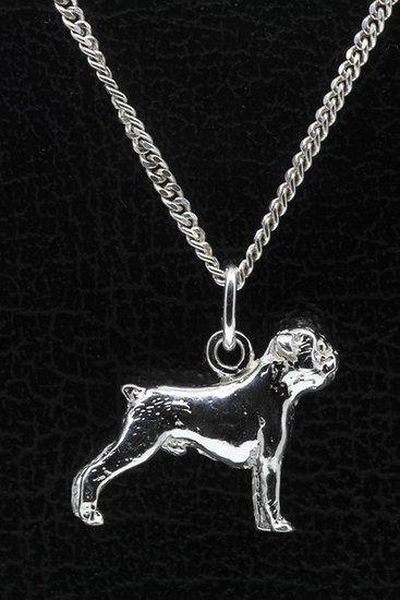 Zilveren Brabancon petit - Brabandertje ketting hanger - ..., Sieraden, Tassen en Uiterlijk, Kettinghangers, Verzenden