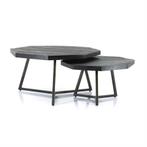 Coffeetable set Octagon - black, Huis en Inrichting, Tafels | Salontafels, Ophalen of Verzenden, Nieuw