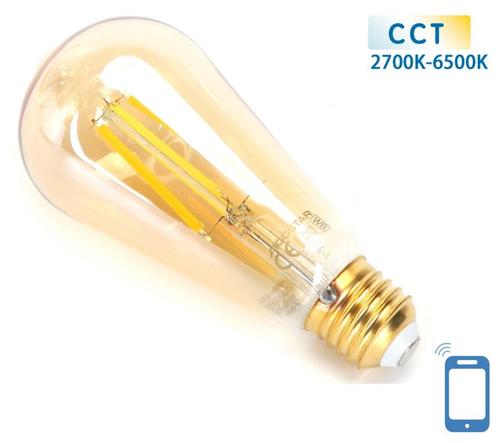 Kooldraadlamp E27 6W WiFi CCT 2700K-6500K | ST64 - warmwit -, Huis en Inrichting, Lampen | Losse lampen, Nieuw, Verzenden
