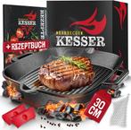 KESSER® Gietijzeren grillpan - Braadpan - Inductie - 30cm -, Verzenden, Nieuw