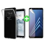 Samsung Galaxy A8 2018 Transparant TPU Hoesje + Screen, Nieuw, Verzenden