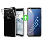 Samsung Galaxy A8 2018 Transparant TPU Hoesje + Screen