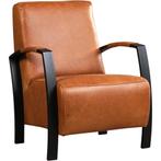 Leren fauteuil Glory - Vintage Cognac (cognac), Huis en Inrichting, Fauteuils, Nieuw, Ophalen of Verzenden, Leren fauteuil Glory - Vintage Cognac (cognac) past perfect in uw interieur als u woonstijl: Industrieel, Modern is.