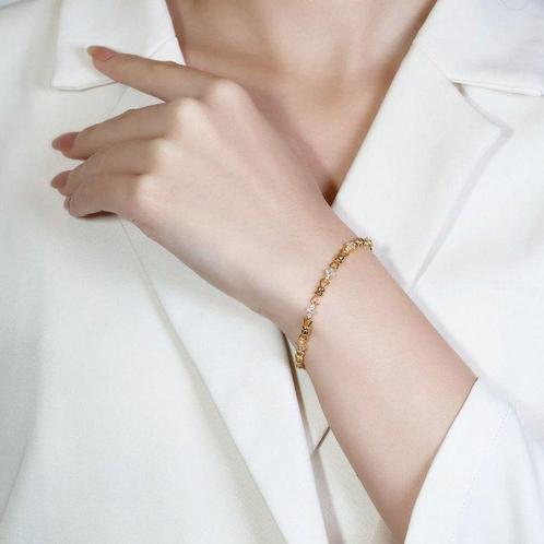 Armband - 19.2 kt. Geel goud - 0.72ct. tw. Diamant, Sieraden, Tassen en Uiterlijk, Armbanden