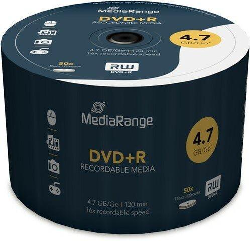 MediaRange DVD+R 4.7 GB 50 stuks, Computers en Software, Beschrijfbare discs, Nieuw, Verzenden