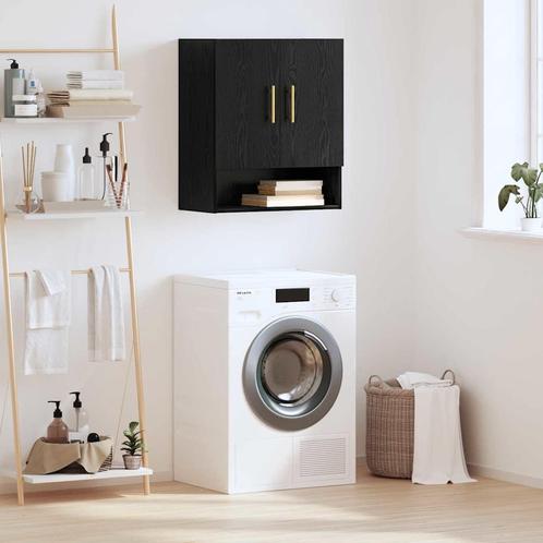 vidaXL Wandkast Zwart eiken 60 x 31 x 70 cm Bewerkt hout, Huis en Inrichting, Kasten | Overige, Nieuw, Verzenden