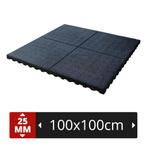 Grote rubber tegels 100x100x2,5 speel tuin EN1177 spel sport