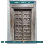 Antieke teakhouten deur, 100+ jaar oude deur, dubbele deur