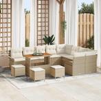 vidaXL Tuin Sofa Set 13 pcs Beige poly rattan, Verzenden, Nieuw