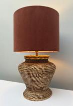 Tafellamp - Rattan, Textiel - Grote Luxe Tafellamp