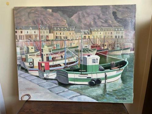 Franse school (XX) - Petit port de pêche, Antiek en Kunst, Kunst | Schilderijen | Klassiek