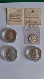Italië. Lotto 4 medaglie incluso argento (Zonder, Postzegels en Munten