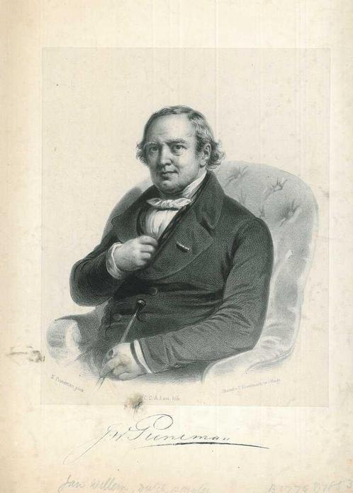 Portrait of Jan Willem Pieneman, Antiek en Kunst, Kunst | Etsen en Gravures