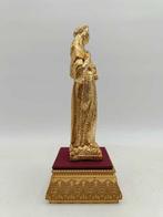 sculptuur, Santa Rosalia - 32 cm - goudbladige marmerstof