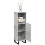 vidaXL Badkamerkast 30x30x100 cm bewerkt hout betongrijs, Huis en Inrichting, Verzenden, Nieuw, 100 tot 150 cm