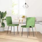 vidaXL Eetkamerstoelen 2 st fluweel lichtgroen, Verzenden, Nieuw