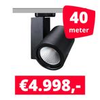 LED Railverlichting Mercato Zwart 40 spots + 40M rails, Ophalen of Verzenden