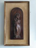 Reliëf, Maria con niño Jesus en brazos - 67 cm - Terracotta,, Antiek en Kunst