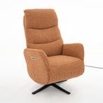 *WOONWINKEL* Elektrisch Verstelbare Stoel Stof Terracotta, Verzenden, Nieuw, Stof