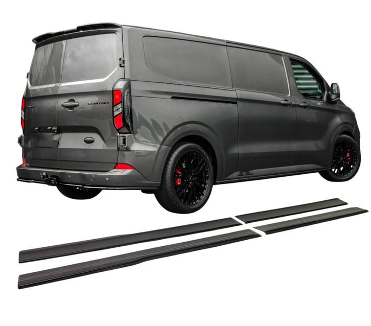 Sideskirts | Ford Transit Custom MK2 2023+ | Glanzend zwart, Auto-onderdelen, Carrosserie en Plaatwerk, Nieuw, Ford, Verzenden