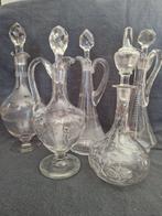 Karaf (10) - Antiek karaf - geslepen en geetst glas