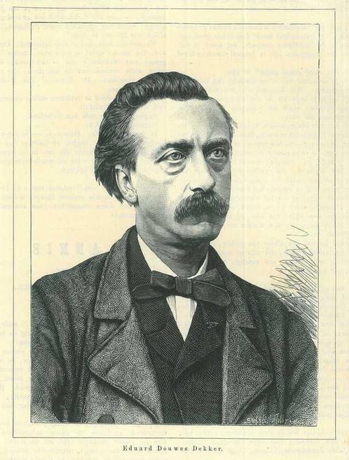 Portrait of Eduard Douwes Dekker, Multatuli, Antiek en Kunst, Kunst | Etsen en Gravures