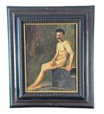 Italiaanse school (XX) - Nudo maschile (studio artistico)