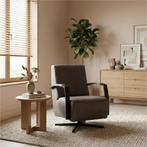 Leren draaifauteuil Mood - Rancho Steel (grijs) - Stervoet, Huis en Inrichting, Fauteuils, Nieuw, Ophalen of Verzenden, 50 tot 75 cm