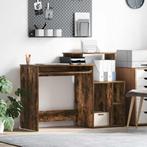 vidaXL Bureau met Opbergruimte Gerookt eiken 120,5 x 44 x, Huis en Inrichting, Bureaus, Verzenden, Nieuw